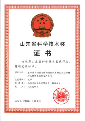 圣陽股份聯(lián)合申報項目榮獲山東省技術發(fā)明獎二等獎